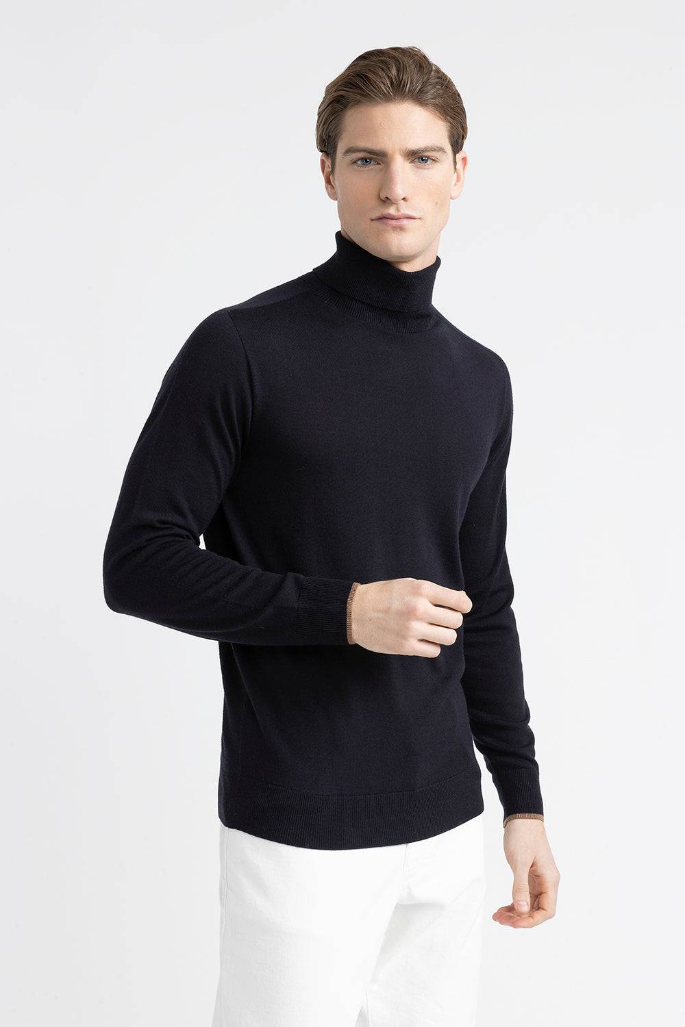 Peserico Maglia collo alto in pura lana vergine