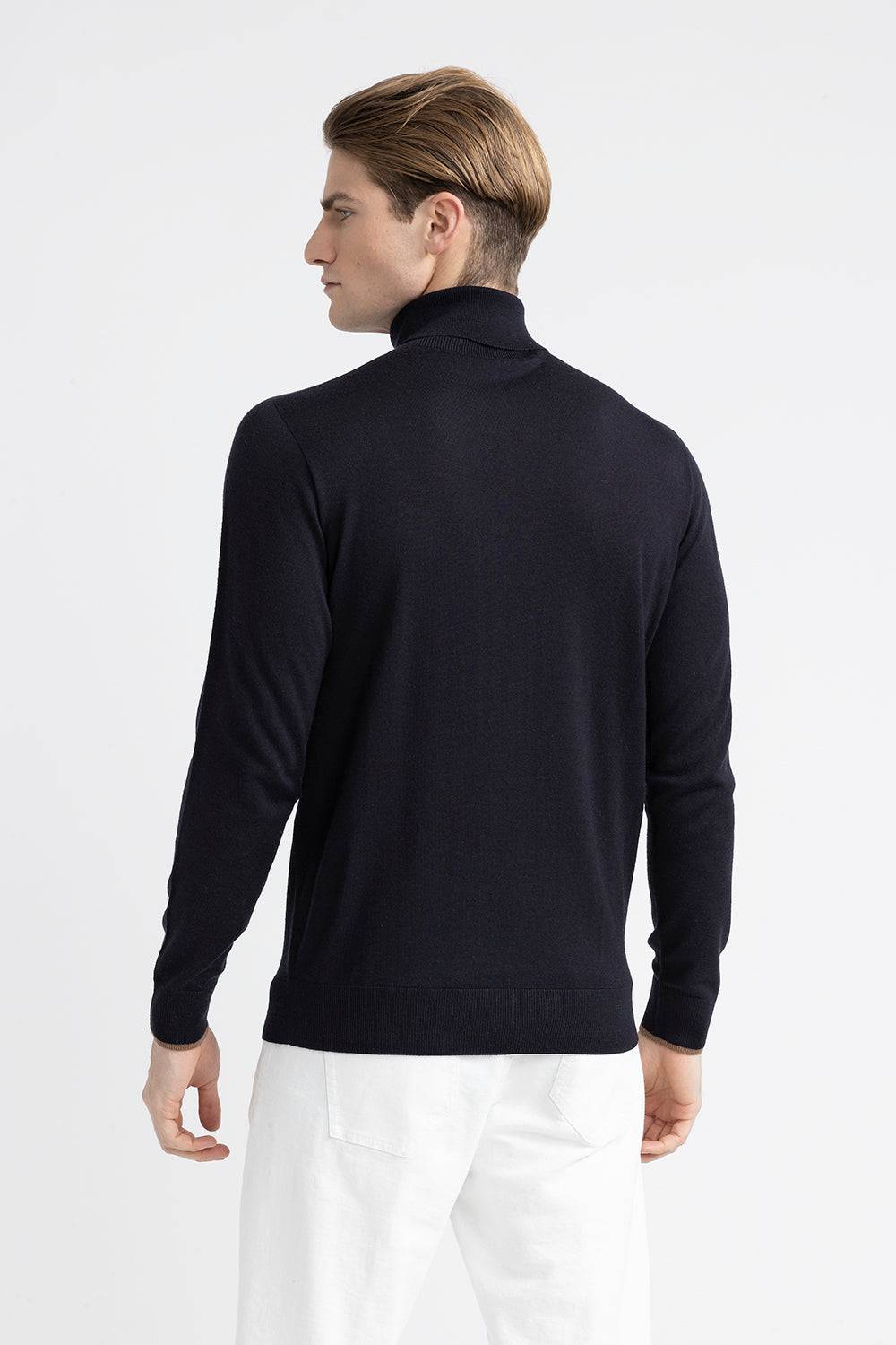 Peserico Maglia collo alto in pura lana vergine Soddisfazione Garantita