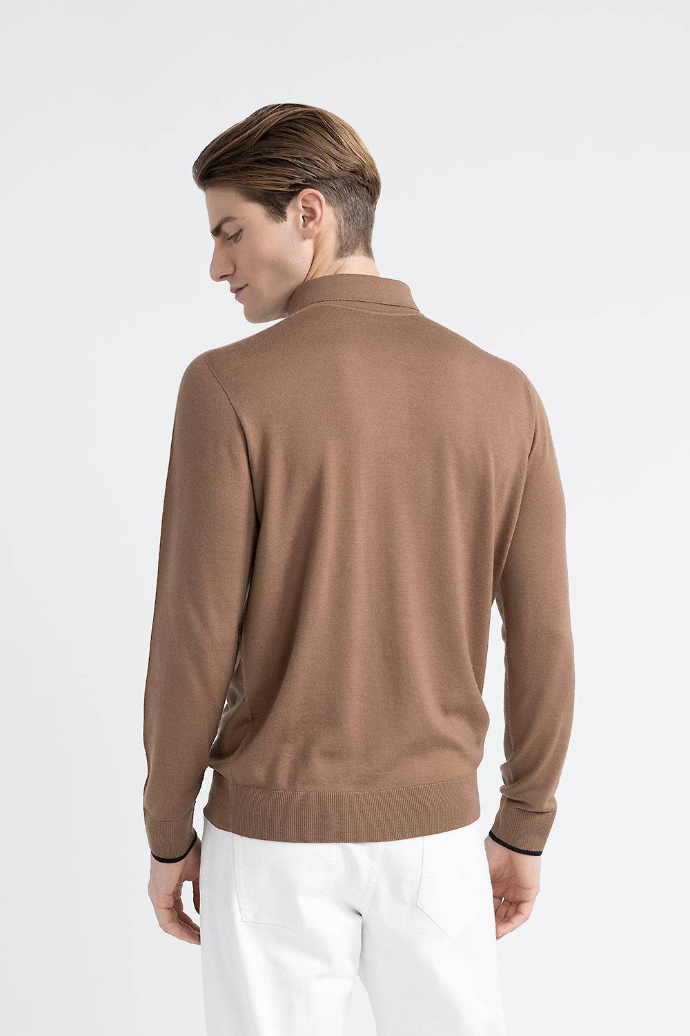 Peserico Maglia scollo a polo in pura lana vergine Negozi Online