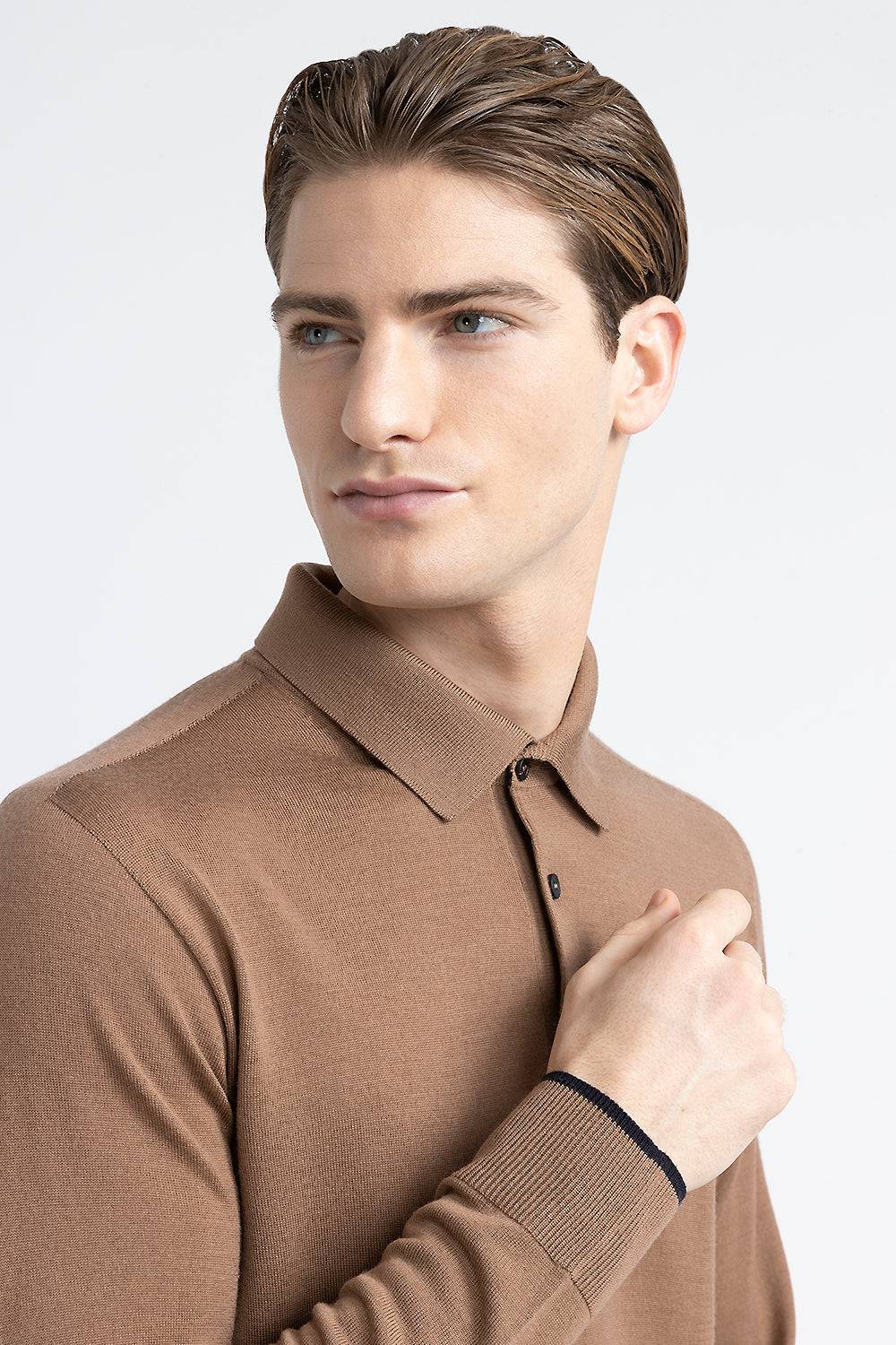 Peserico Maglia scollo a polo in pura lana vergine Negozi Online