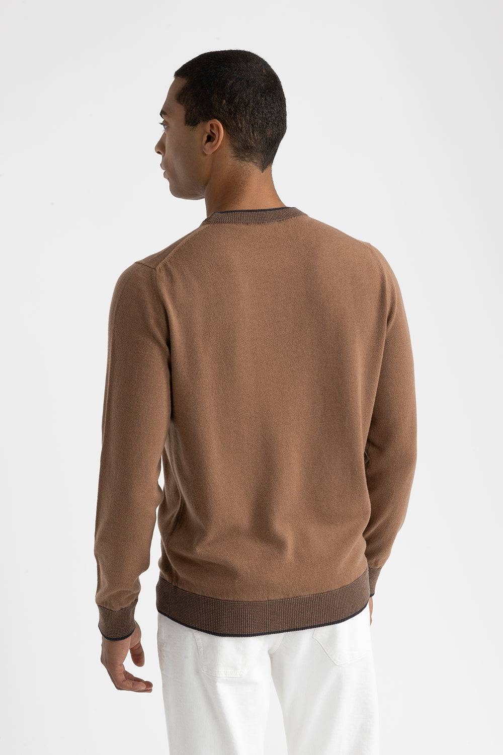 Peserico Maglia girocollo in lana, seta e cashmere Promozione Limitata