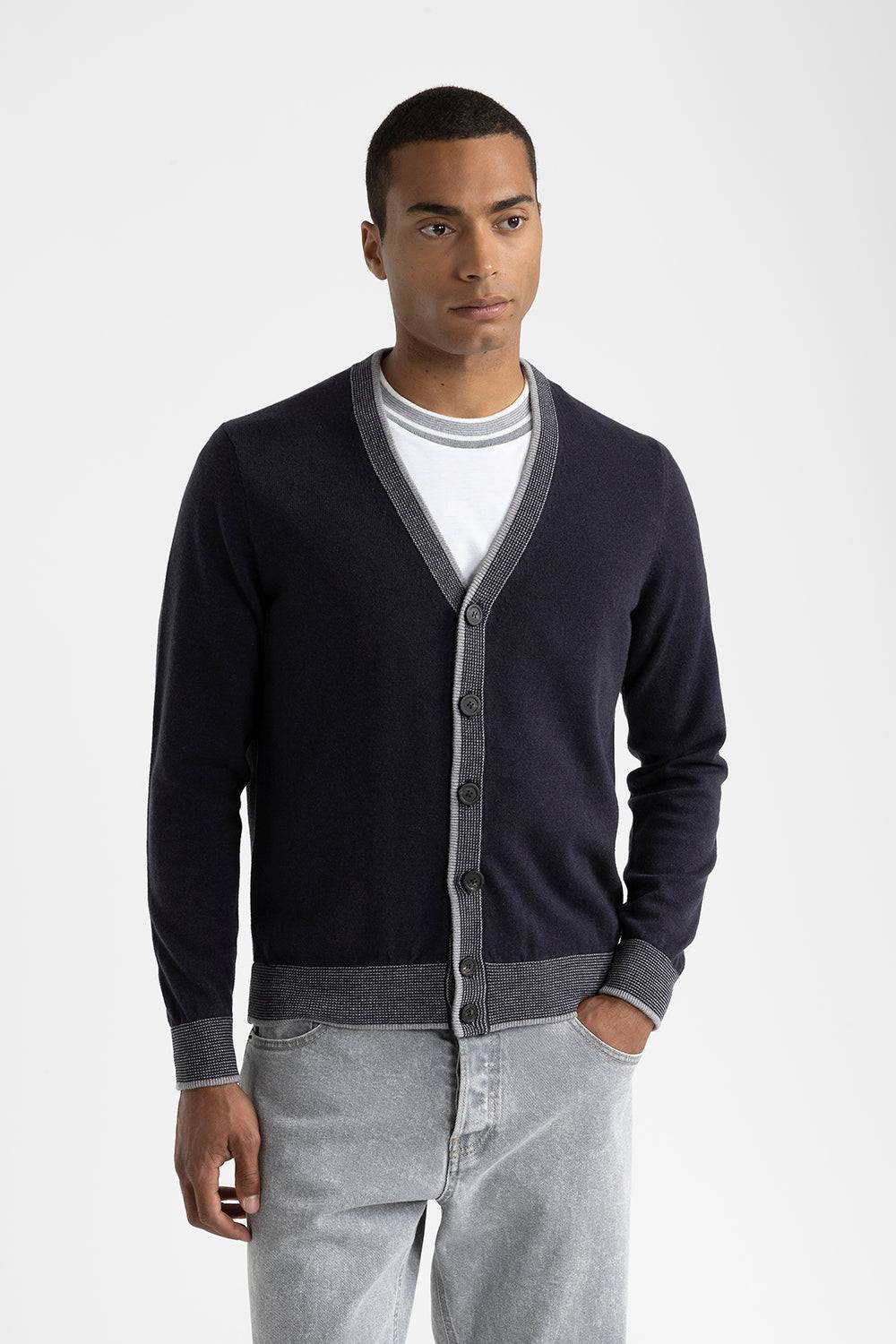 Peserico Cardigan in lana, seta e cashmere