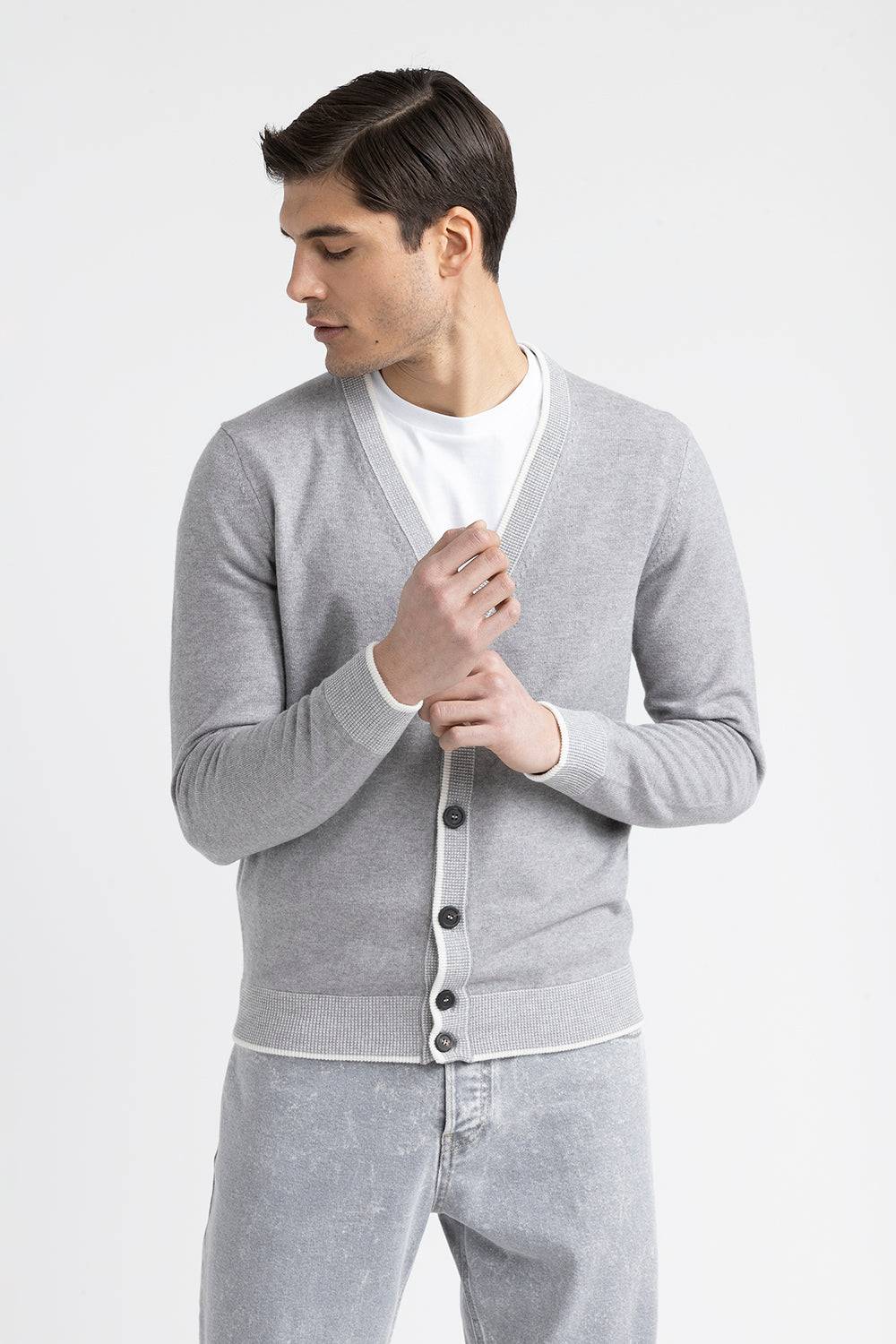 Peserico Cardigan in lana, seta e cashmere