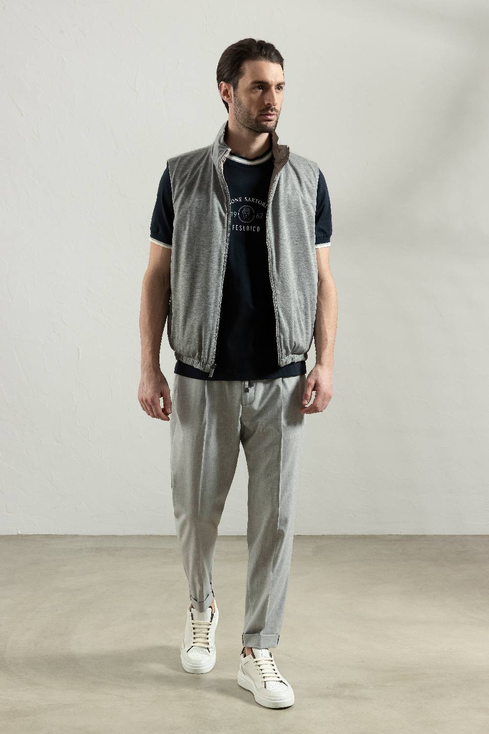 Peserico Pantalone jogger in tela tecnica di viscosa stretch Offerte