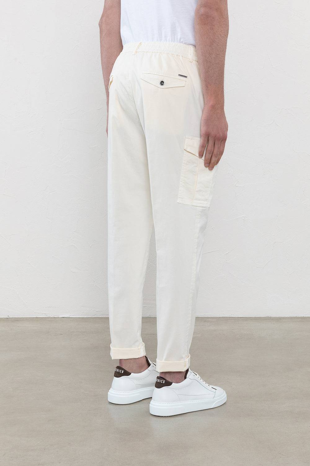 Peserico Pantalone chino in gabardina di cotone stretch Vendita Calda