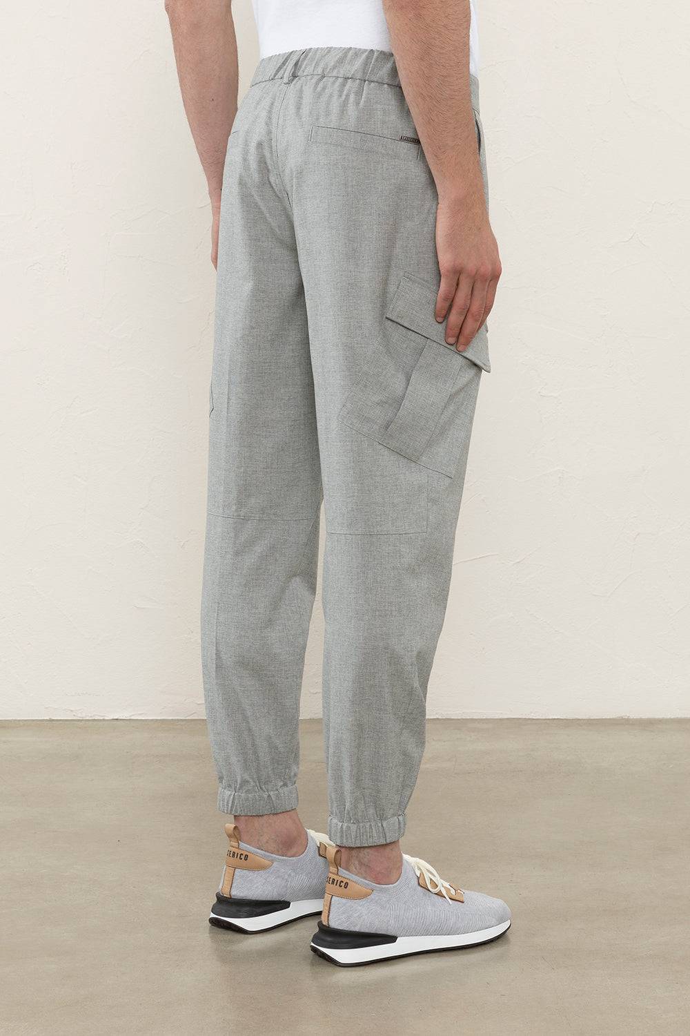 Peserico Pantalone chino in fil a fil di lana, seta e cotone Vendita Economica