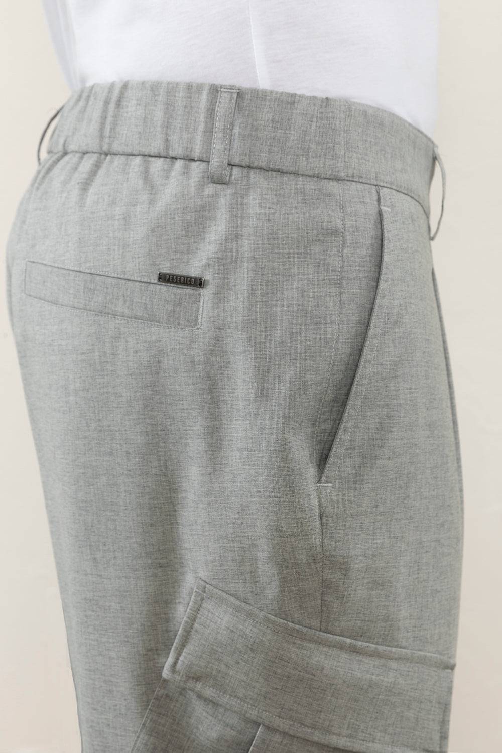 Peserico Pantalone chino in fil a fil di lana, seta e cotone Vendita Economica