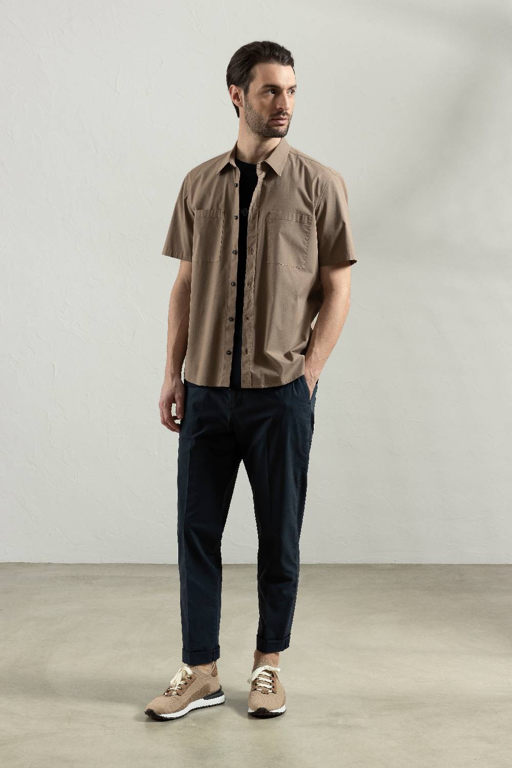 Peserico Pantalone jogger in leggera tela di cotone lyocell Moda