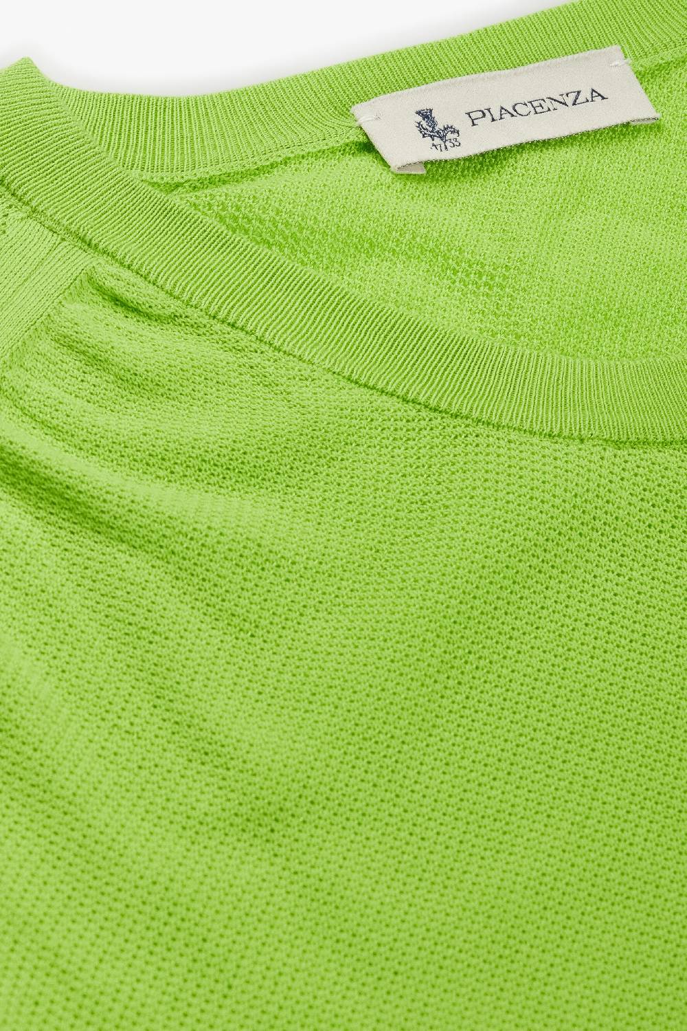 Piacenza 1733 Maglia maniche corte micro mesh stitch verde fluo Convenienza