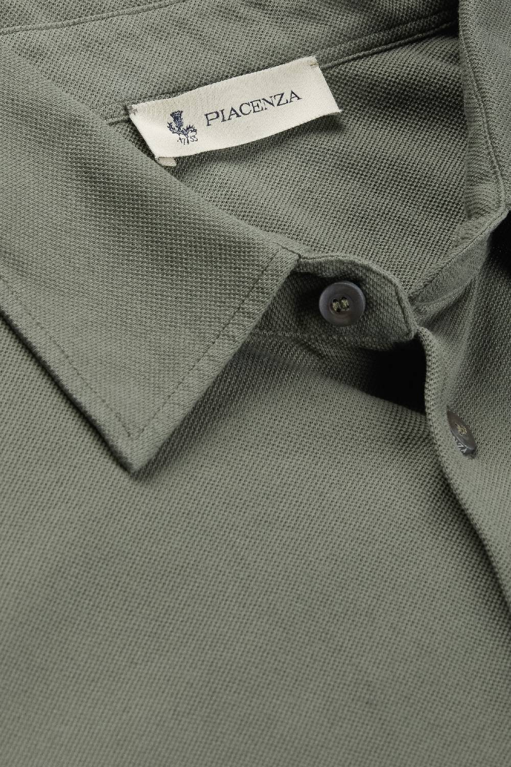 Piacenza 1733 Camicia piquet jersey verde Saldi