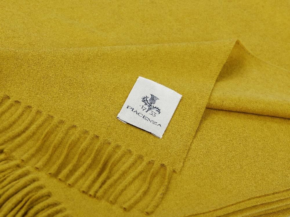 Piacenza 1733 Aeternum Plaid giallo in puro Cashmere Italia