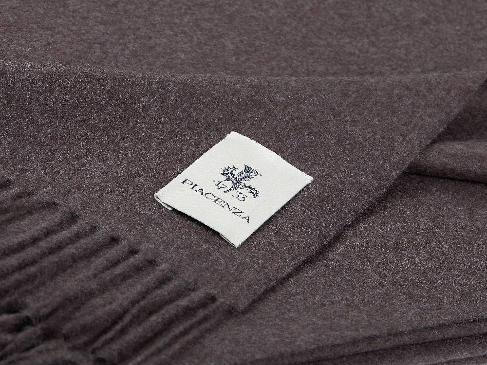 Piacenza 1733 Aeternum Plaid grigio in puro Cashmere Nuovo
