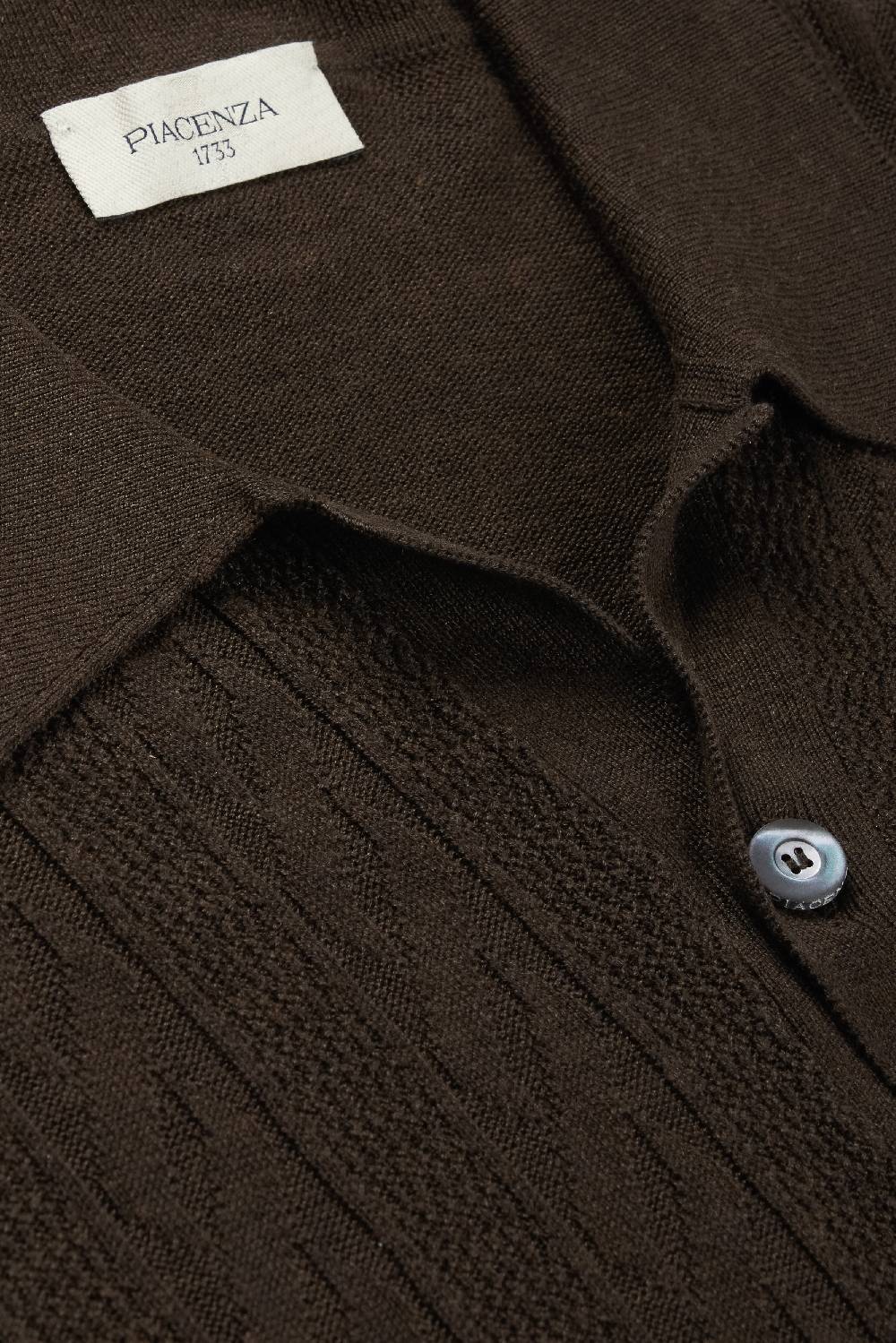 Piacenza 1733 Camicia maniche corte sand and wave marrone Nuovo
