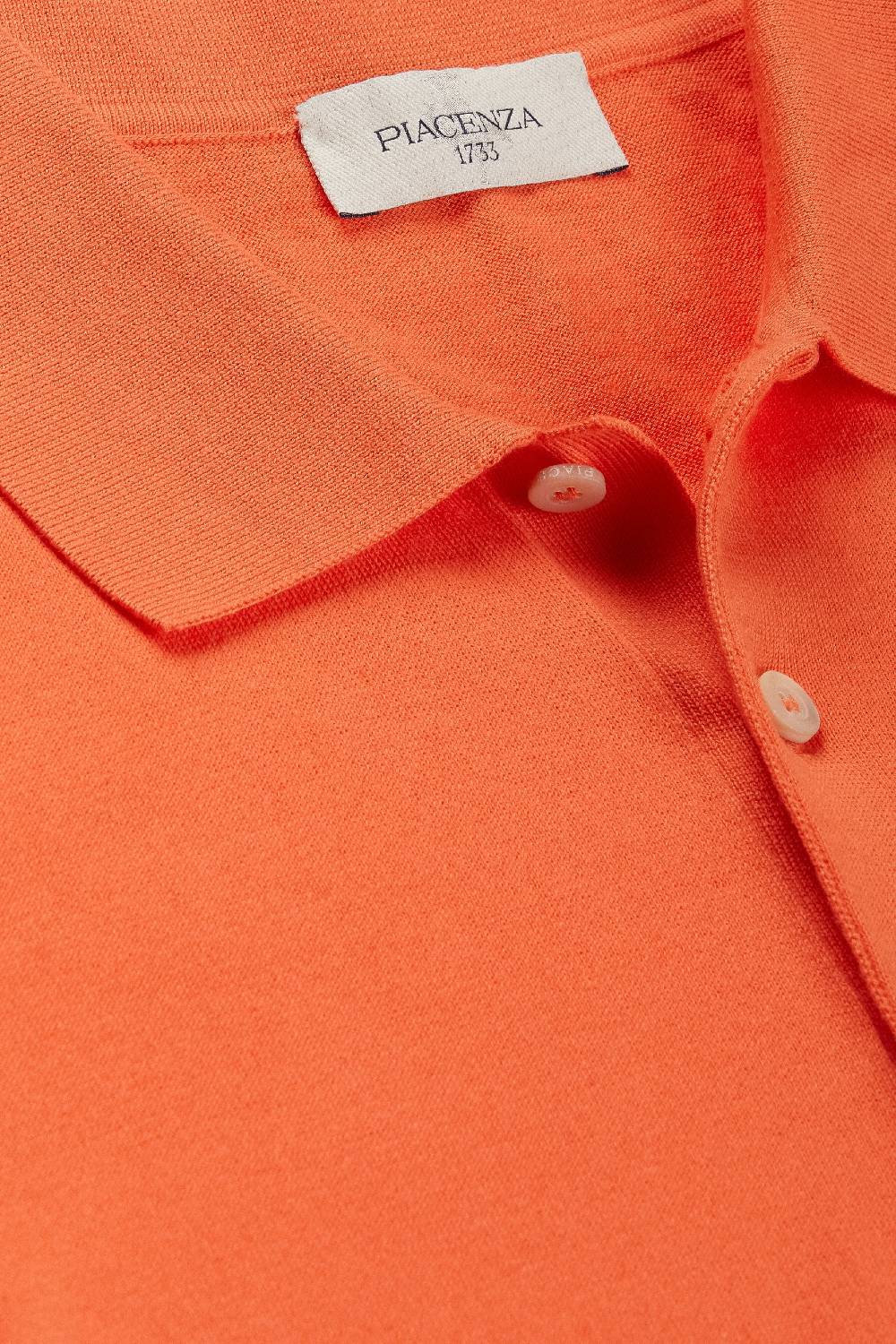 Piacenza 1733 Polo maniche corte arancione Presa