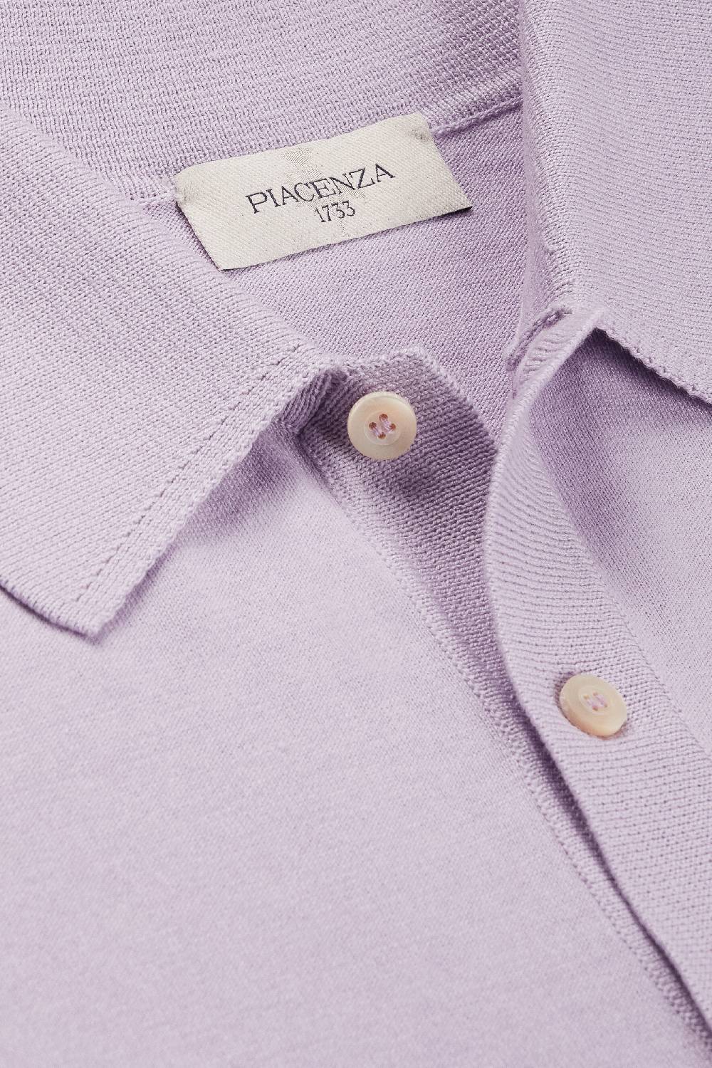 Piacenza 1733 Polo maniche lunghe lilla Sconto