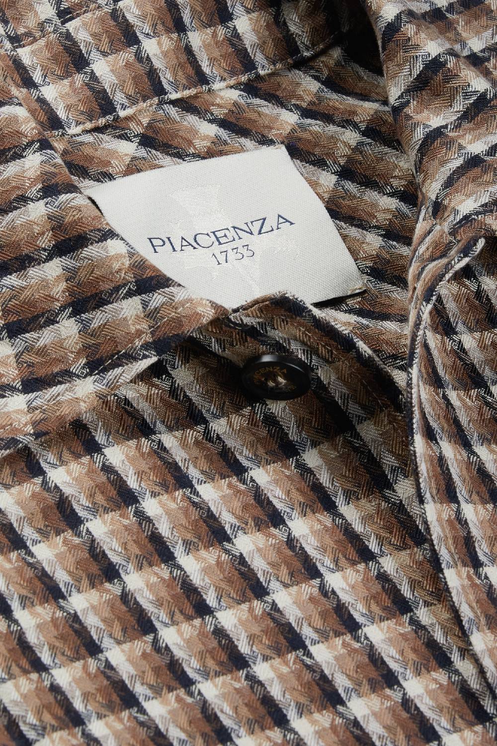 Piacenza 1733 Giacca camicia marrone e blu Offerte