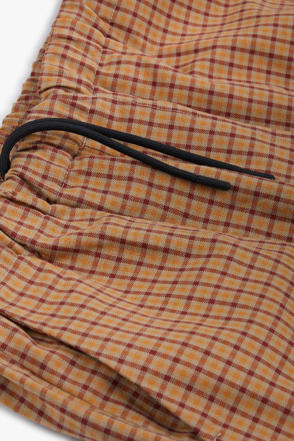 Piacenza 1733 Pantalone micro check cammello e bordeaux Nuova