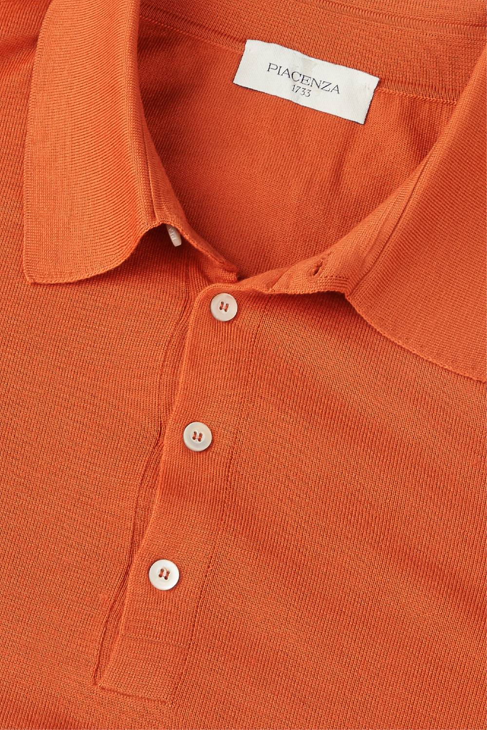 Piacenza 1733 Polo lana merino super fine arancio 2025