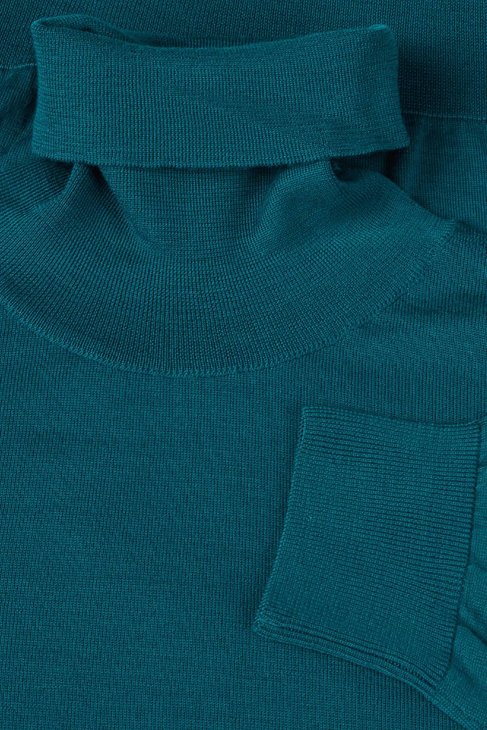 Piacenza 1733 Dolcevita lana merino super fine petrolio Pezzi Unici