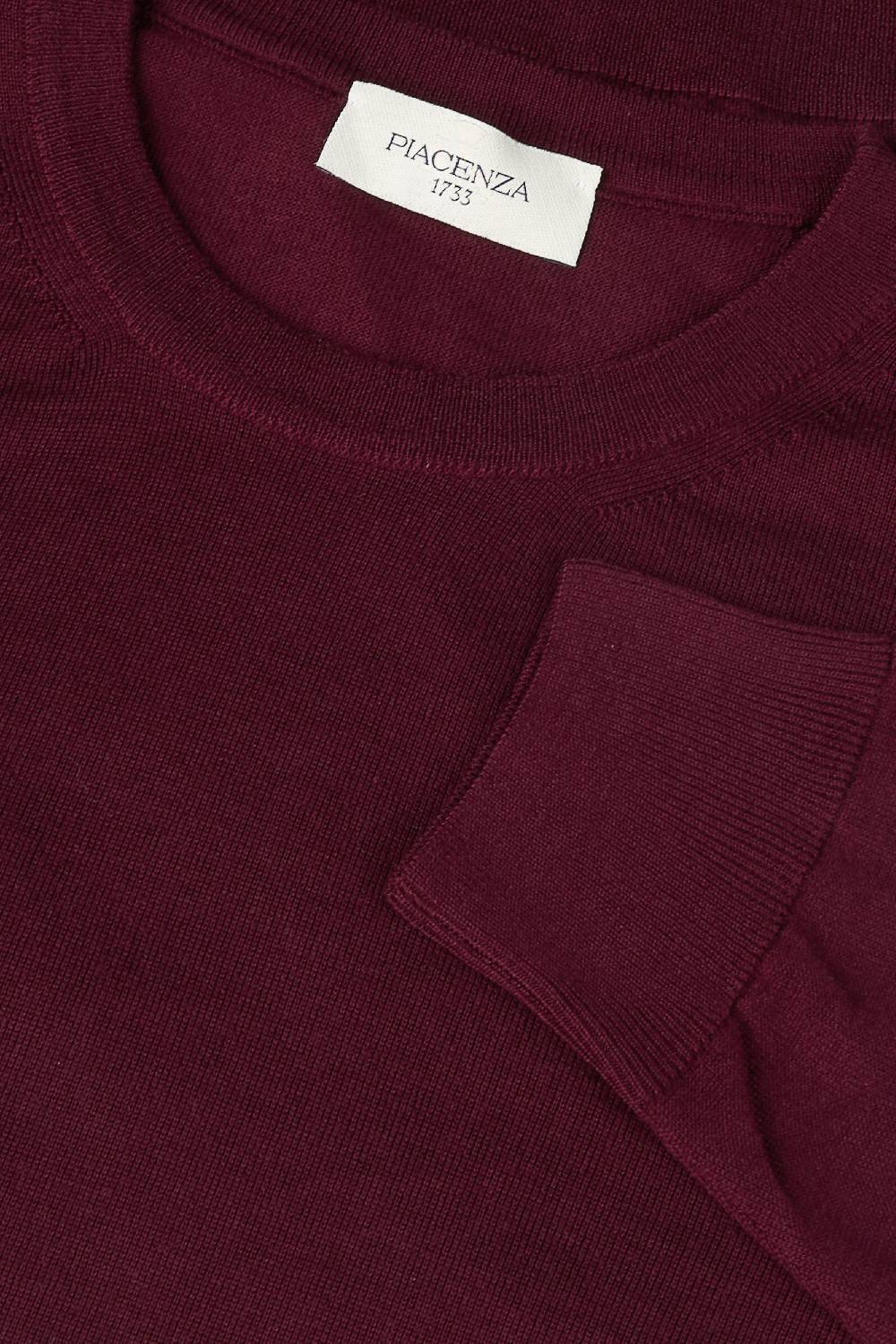 Piacenza 1733 Girocollo lana merino super fine bordeaux Acquista Ora