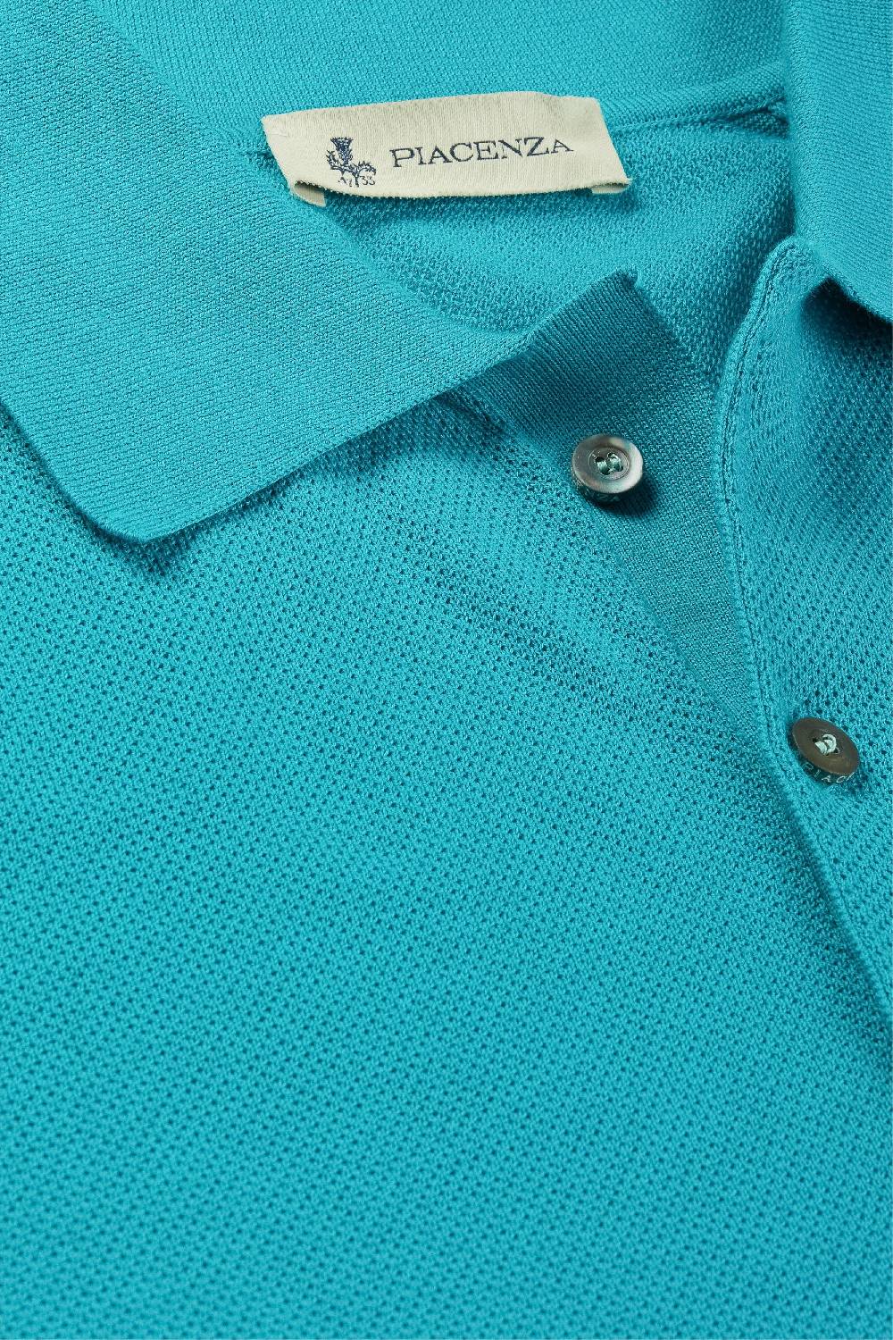 Piacenza 1733 Polo maniche lunghe micro mesh verde Economico