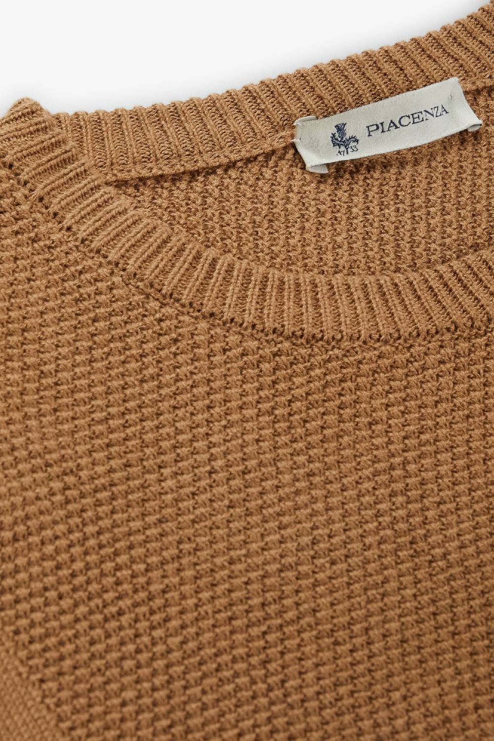 Piacenza 1733 Maglione rice stitch nocciola Saldi