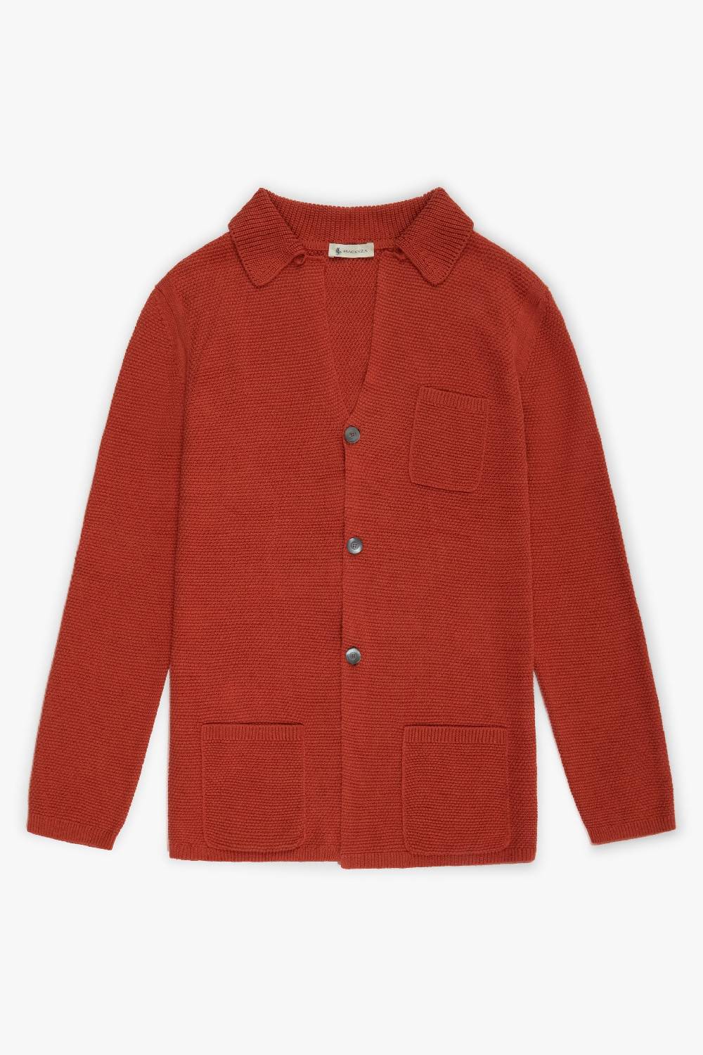 Piacenza 1733 Cardigan Camicia con bottoni mattone I Più Venduti
