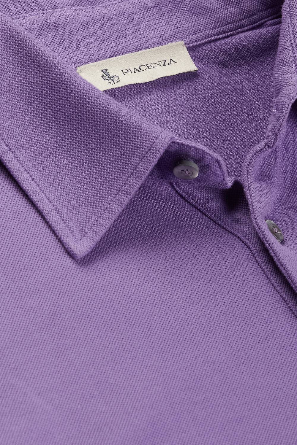 Piacenza 1733 Polo piquet maniche lunghe lavanda Negozio