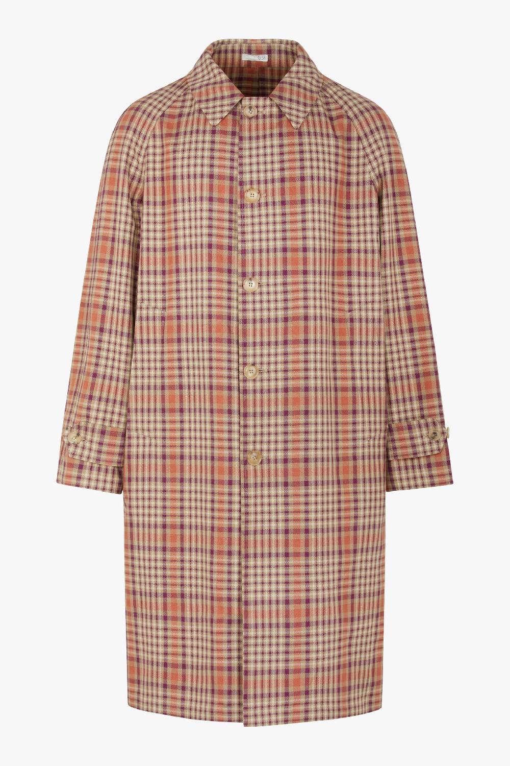 Piacenza 1733 Trench plain arancio e viola Nuova