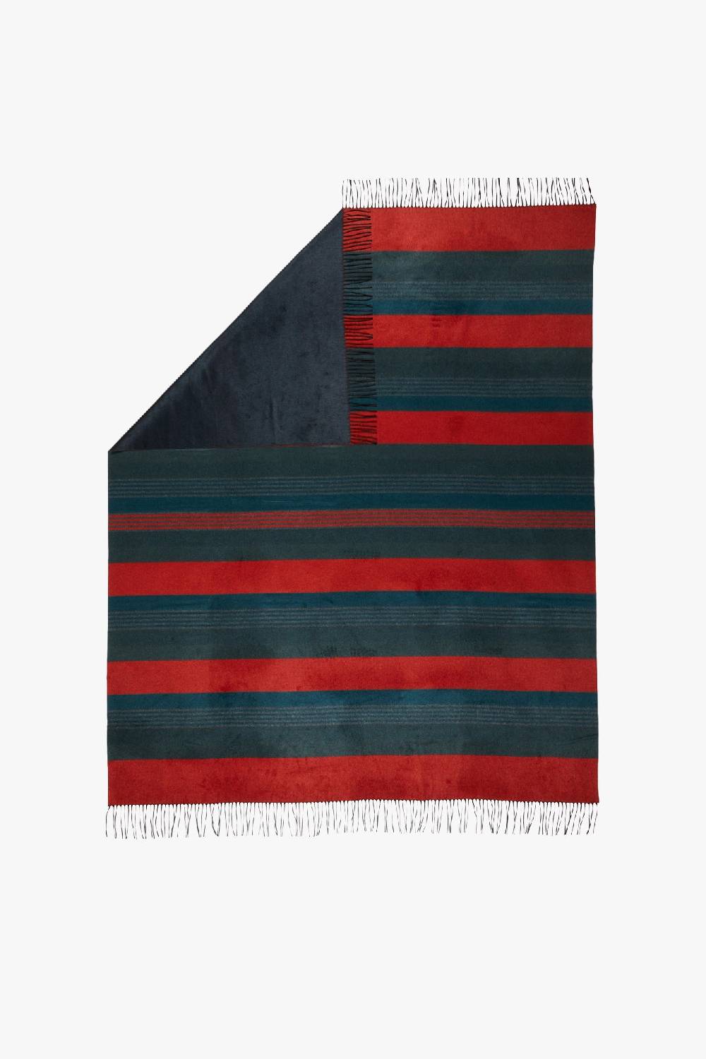 Piacenza 1733 BILBO Plaid righe Blu e Rosso In Linea