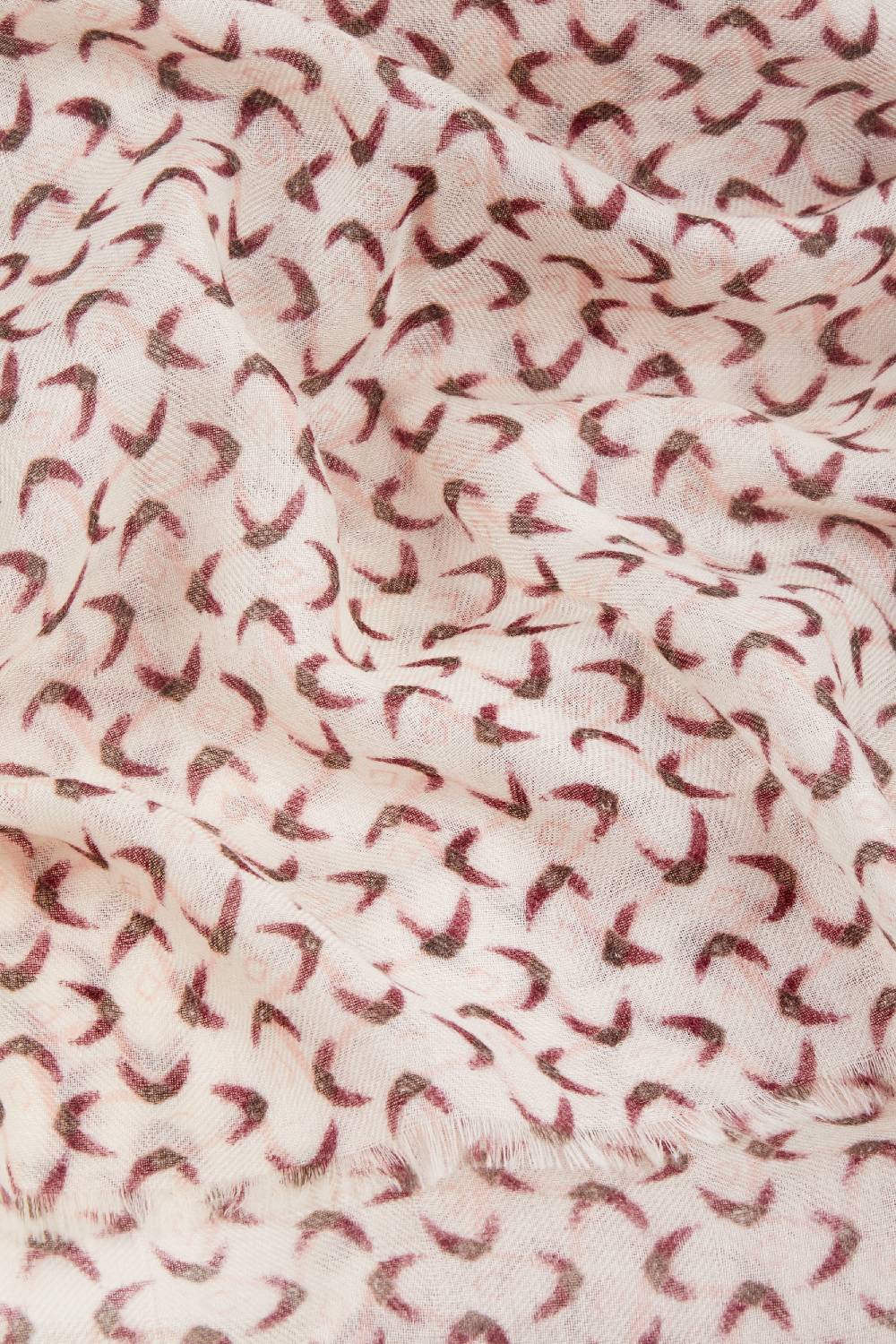 Piacenza 1733 Stola Naruba disegni rosa e vinaccia Pezzi Unici