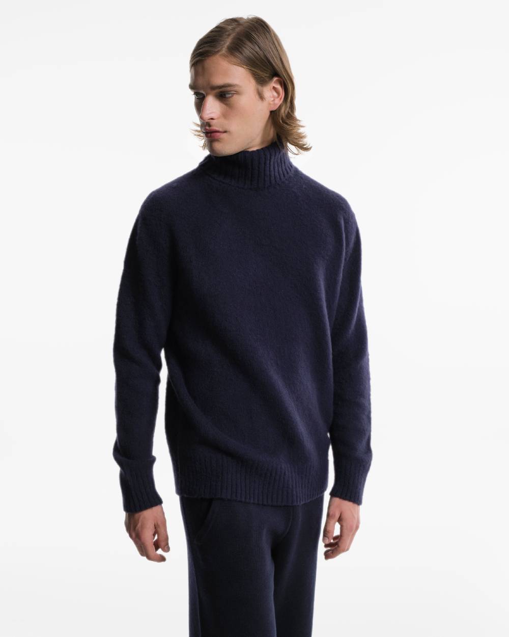 Piacenza 1733 Dolcevita in Lana blu Sconto