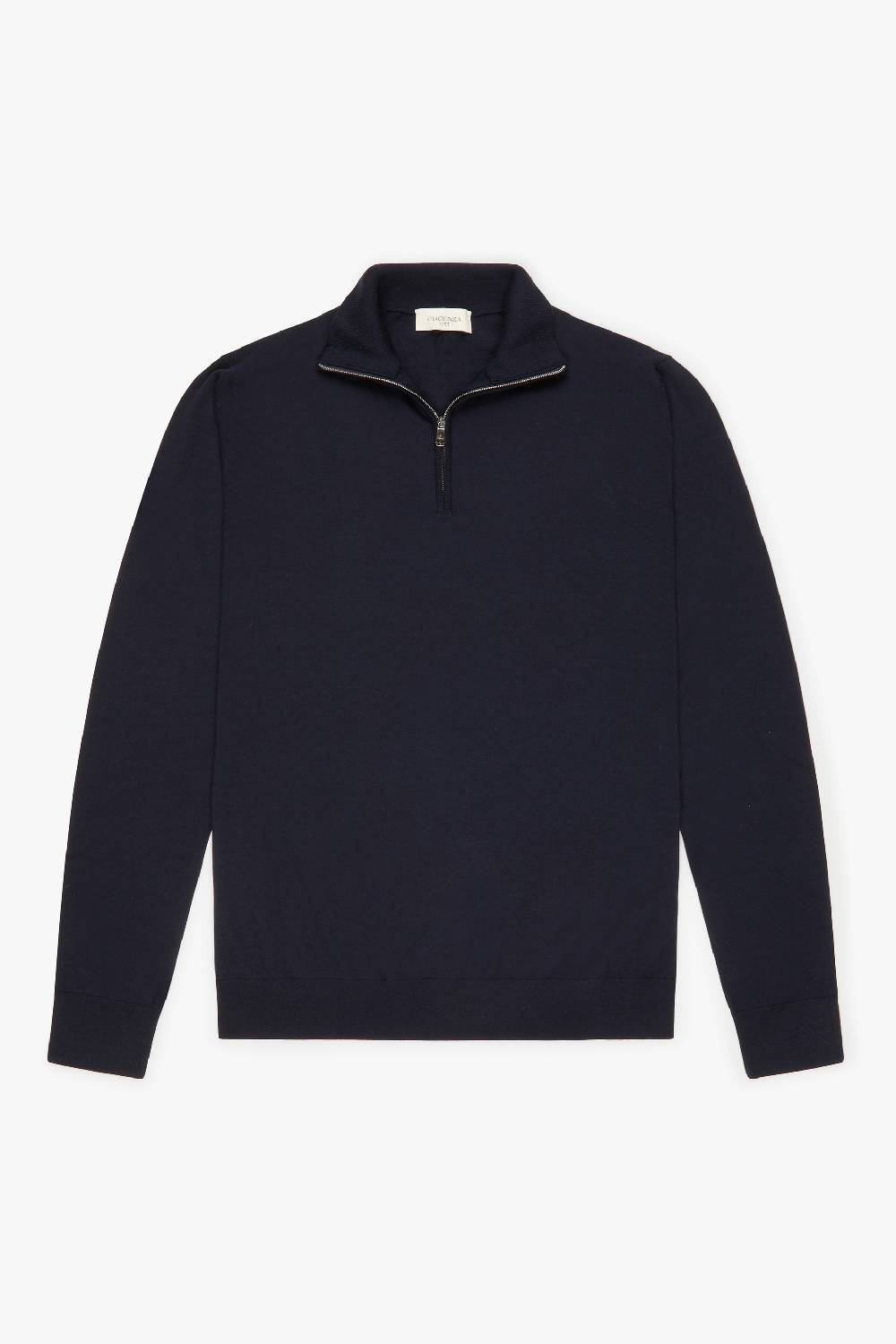Piacenza 1733 Lupetto Zip lana merino super fine blu Negozio