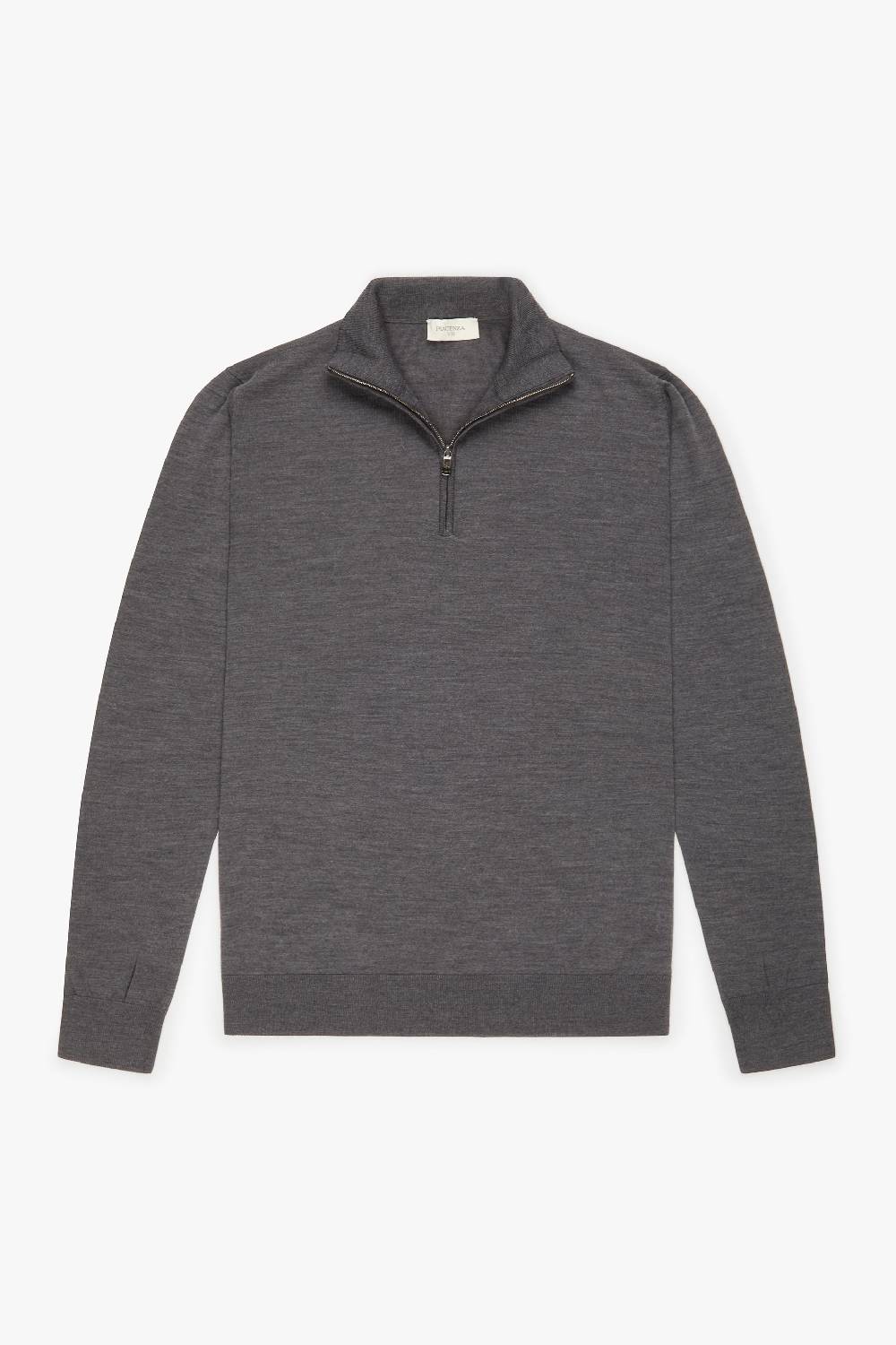 Piacenza 1733 Lupetto Zip lana merino super fine antracite