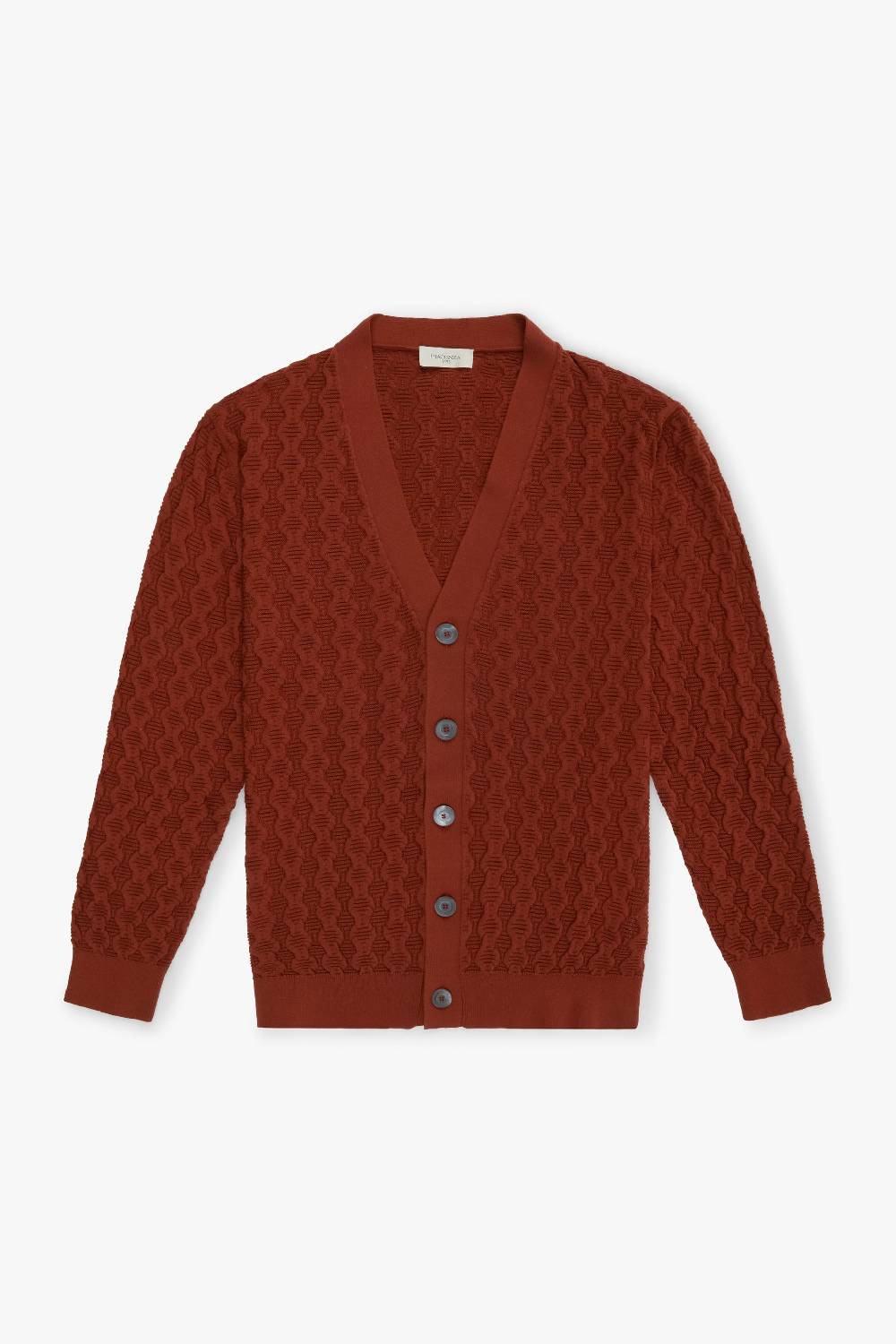 Piacenza 1733 Cardigan con bottoni bruciato Italia