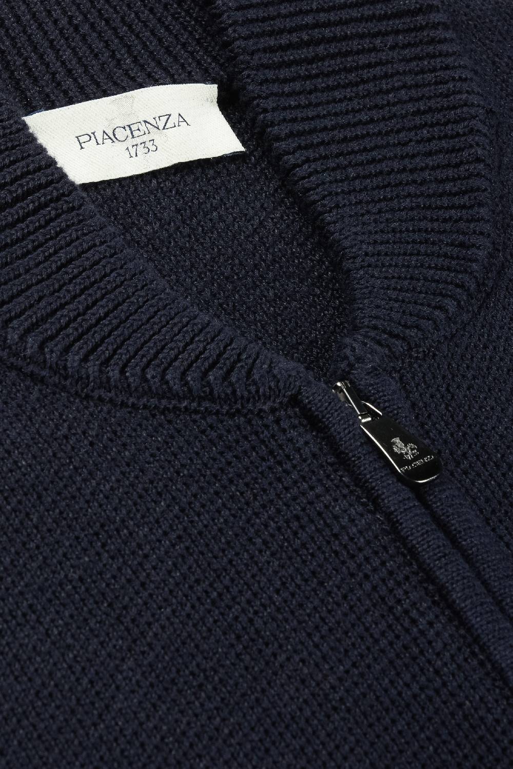 Piacenza 1733 Cardigan full zip blu Qualità