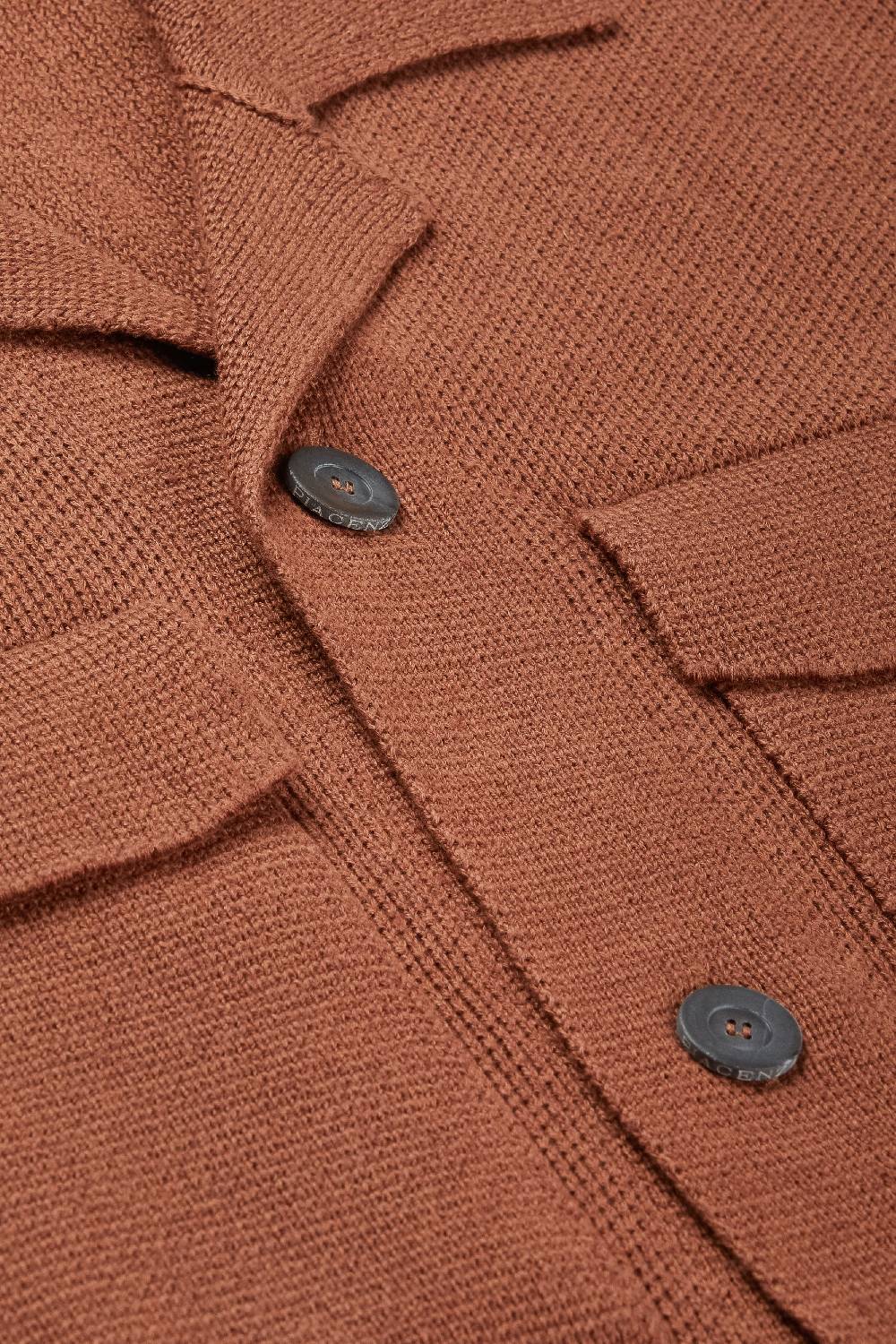 Piacenza 1733 Cardigan/Camicia con bottoni bruciato Vendita