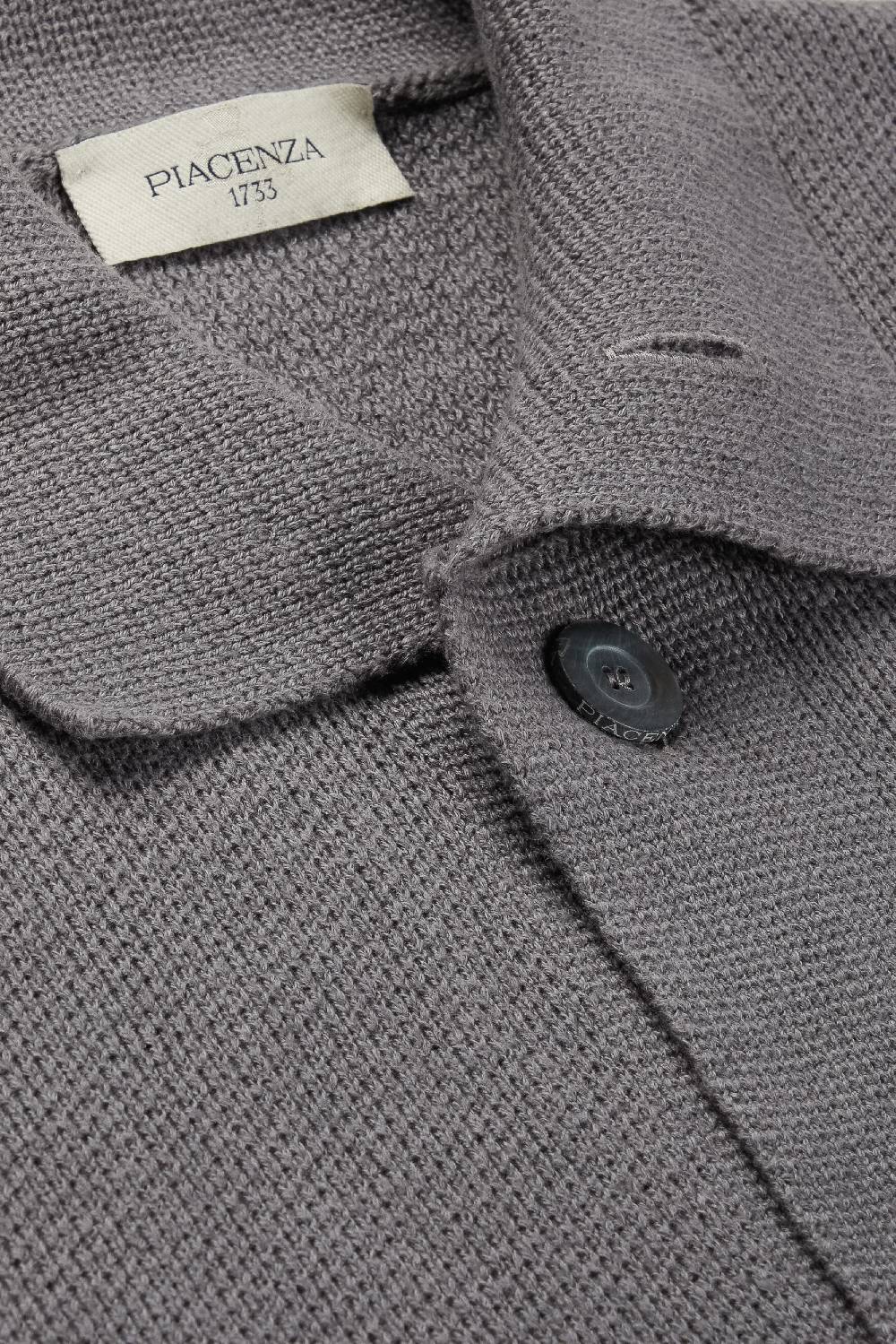 Piacenza 1733 Cardigan/Camicia con bottoni grigio scuro Promozione