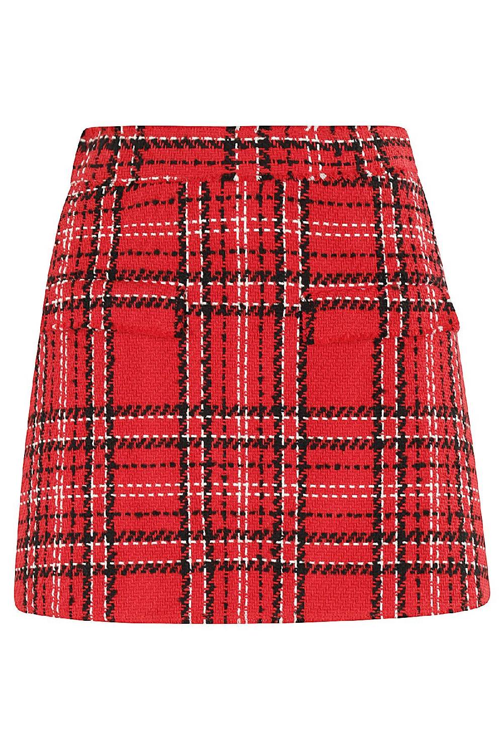 MSGM Bermuda Tweed Rosso Pezzi Unici
