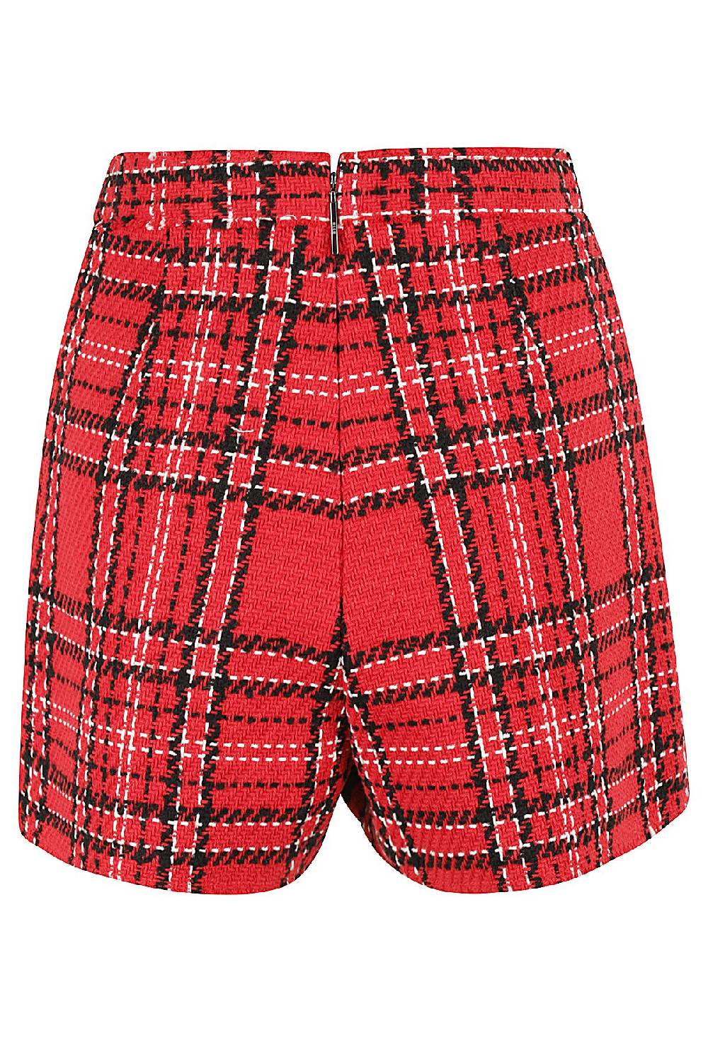 MSGM Bermuda Tweed Rosso Pezzi Unici