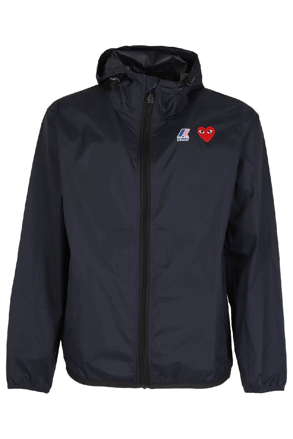 COMME DES GARCONS PLAY X K-WAY K-Way Hoodie Navy Nuovo