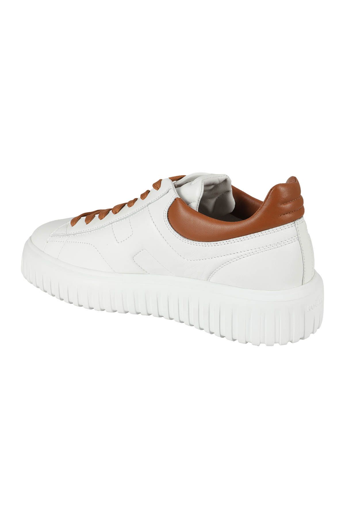 HOGAN Snekers H Stripes Allacciato Bianco Cuoio Qualità