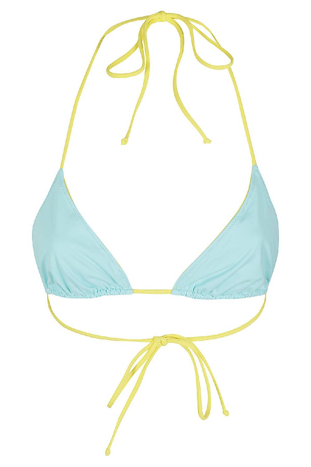 MC2 SAINT BARTH Bikini Top Double Giallo e Azzurro 2025