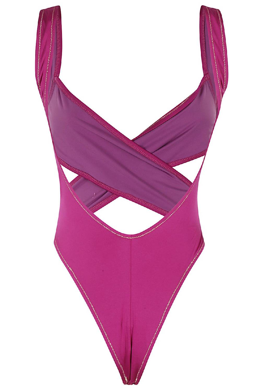 REINA OLGA Costume Exotica Intero Shiny Purple Nuovo