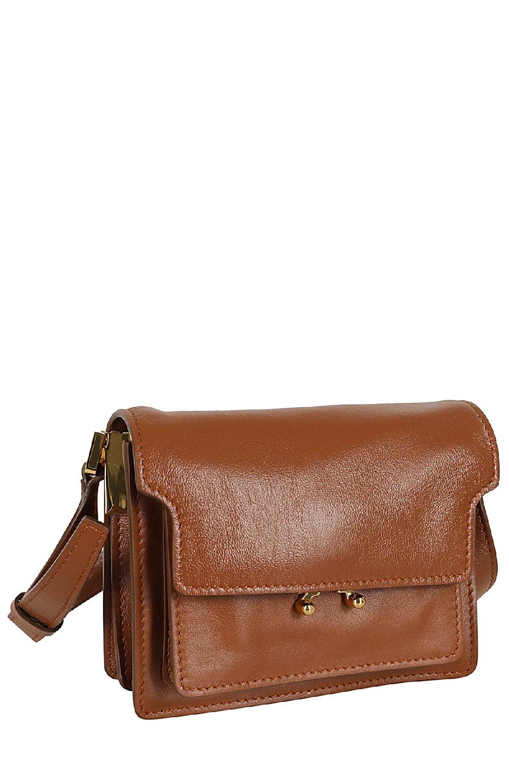 MARNI Borsa Trunk Soft Mini Marrone Promozione Limitata
