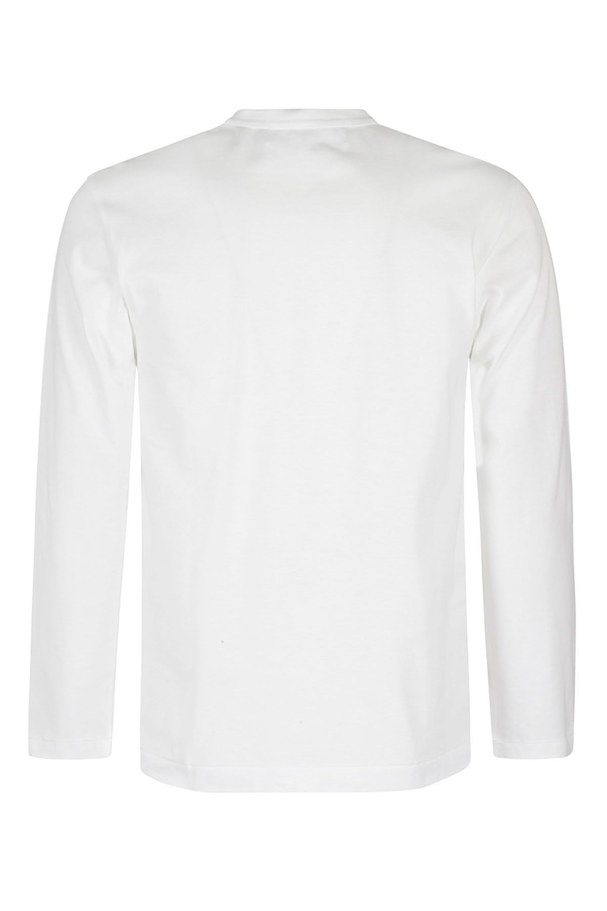 COMME DES GARCONS PLAY T-Shirt Manica Lunga Bianca Acquista Ora