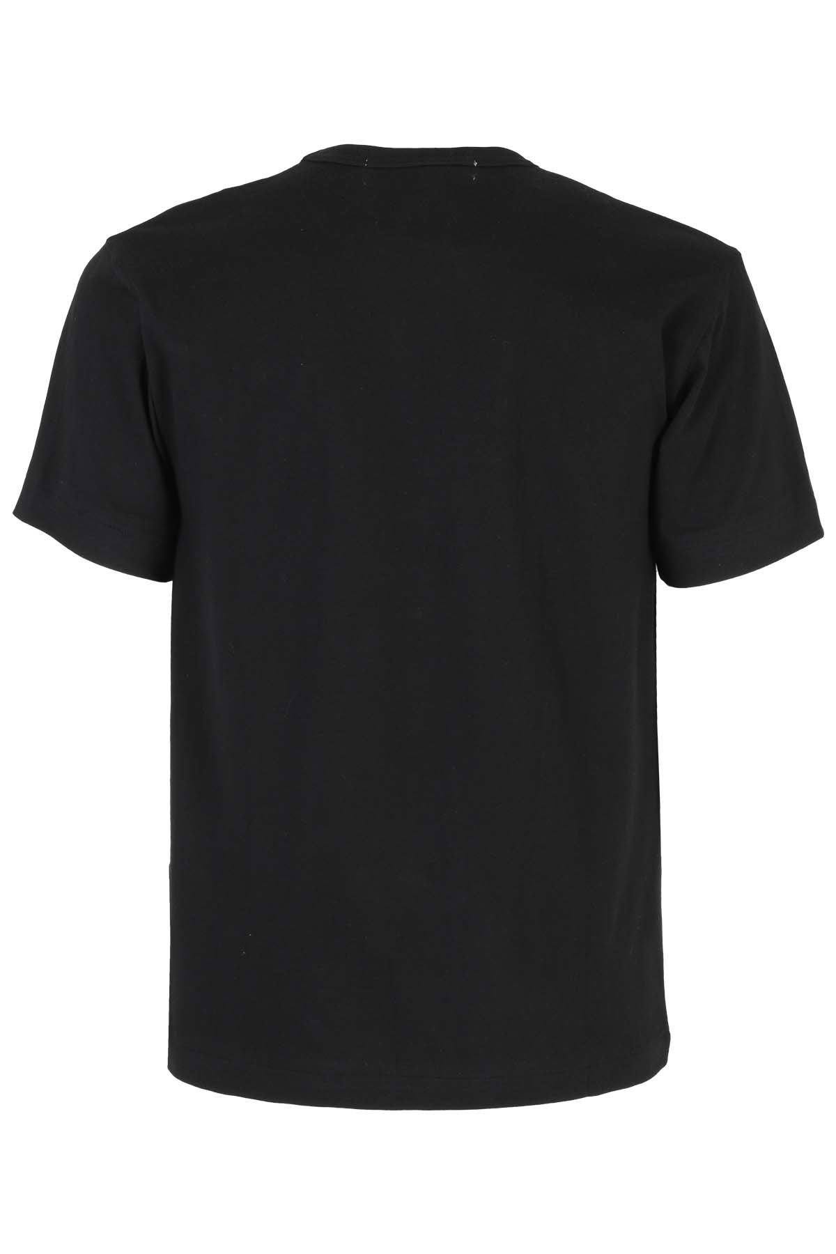 COMME DES GARCONS PLAY T-shirt Red Hearts Nera Saldi