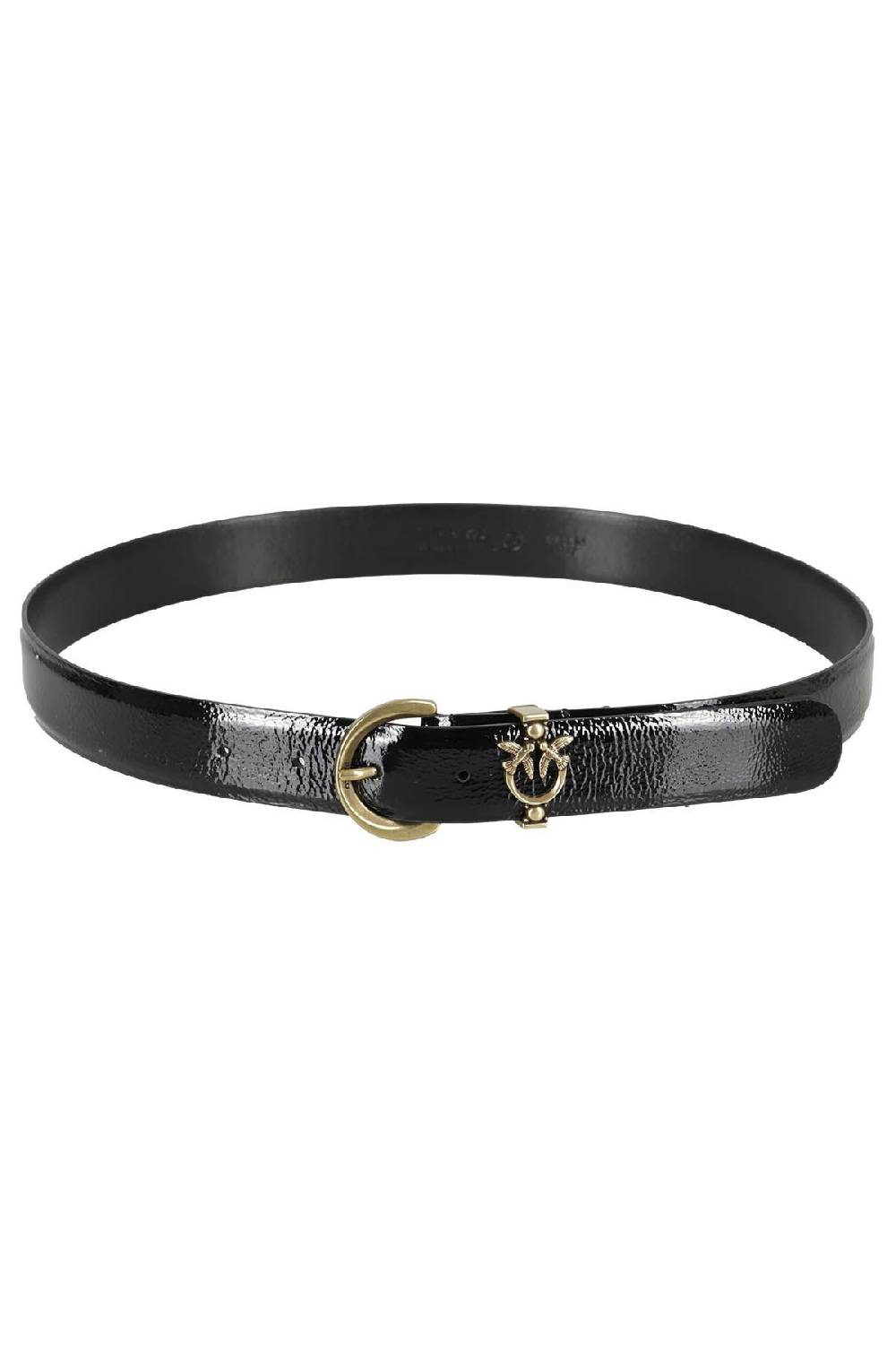 PINKO Cintura Pelle Verniciata Nera Negozi Online