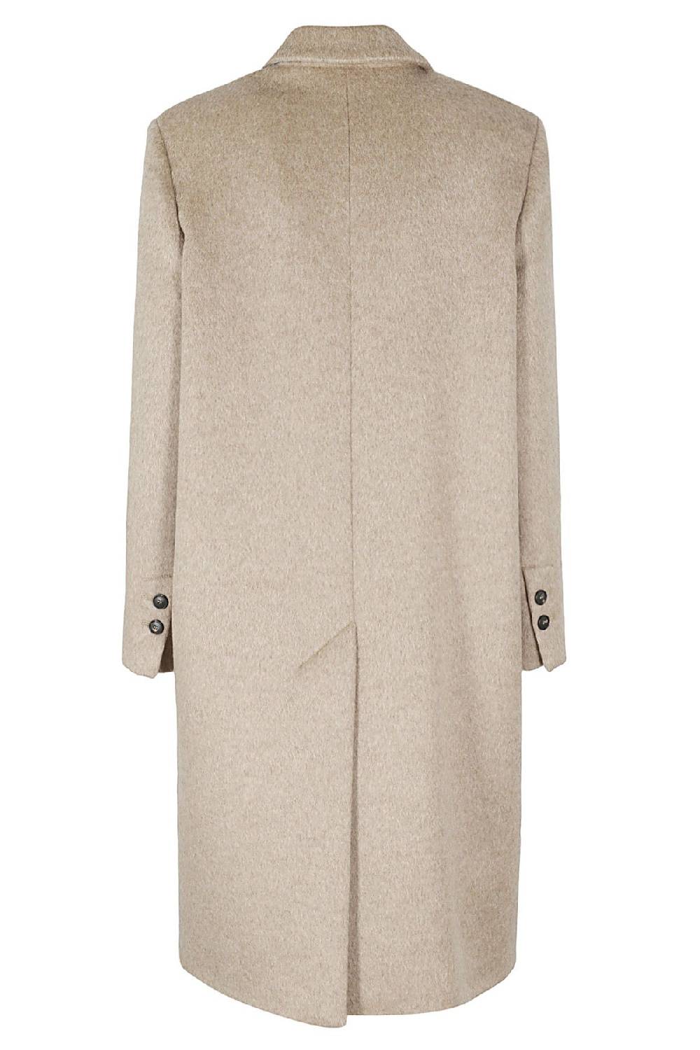 TELA Cappotto Doppiopetto Beige Consegna Veloce