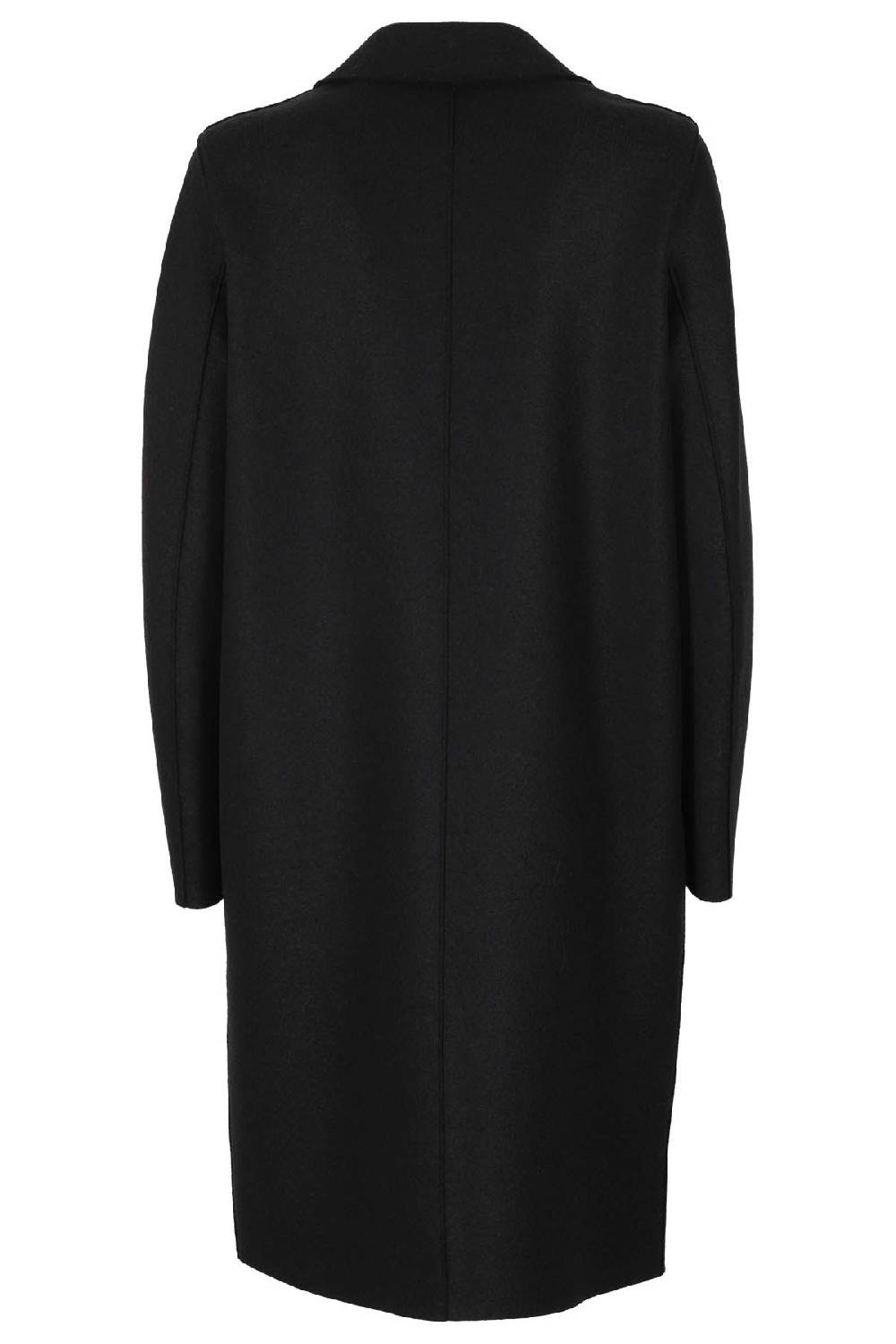 HARRIS WHARF LONDON Cappotto Over Lungo Nero Qualità